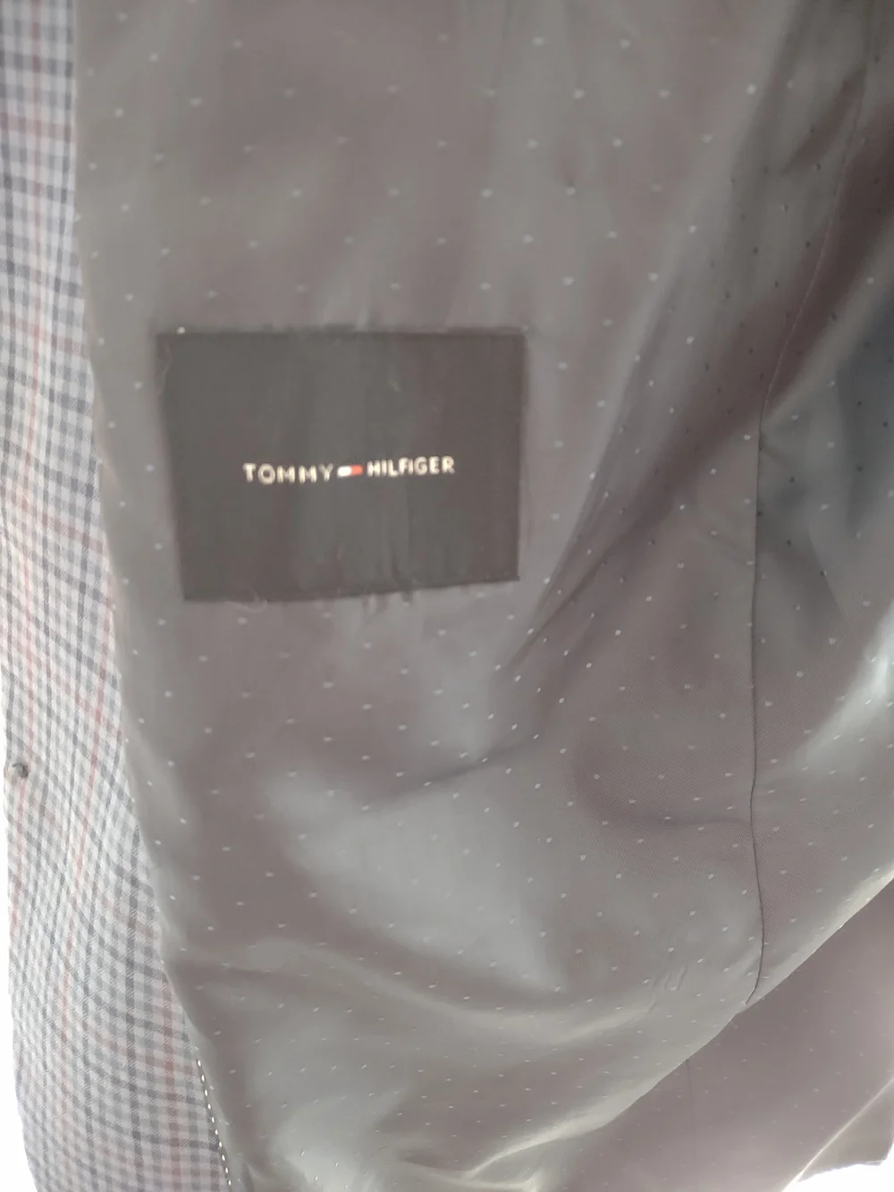 Tommy Hilfiger Blue and Red Windowpane Sport Coat